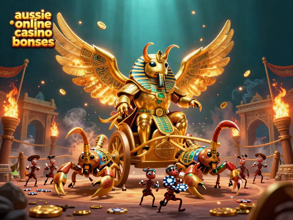 Join the excitement with aussie online casino bonuses as the scarab beetle leads the game!
